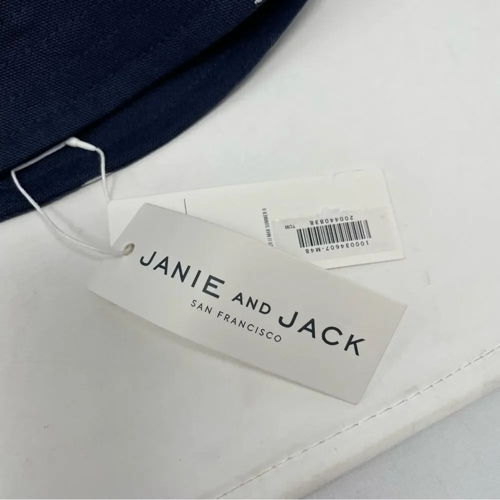Janie & Jack Navy Sailboat Bucket Hat Boys NWT 4 to 5 years